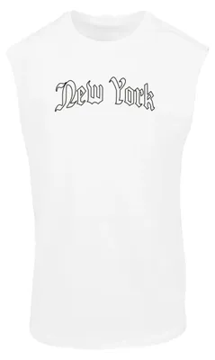 Image de Mister Tee - « New York Wording » Débardeur pour homme, sans manches TN2991 (XXL) (Blanc)