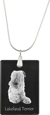 Productafbeelding van Art-Dog Halsketting met hanger – Lakeland Terrier – met zilveren slangenketting