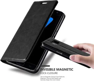 Image de Cadorabo Housse pour Samsung Galaxy S7 EDGE Housse de protection en noir Housse pour portable Etui Case Cover Fermeture magnétique