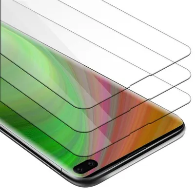 Immagine prodotto di Cadorabo 3x pellicola blindata per Samsung Galaxy S10 PLUS pellicola protettiva in vetro temperato trasparente screen protector