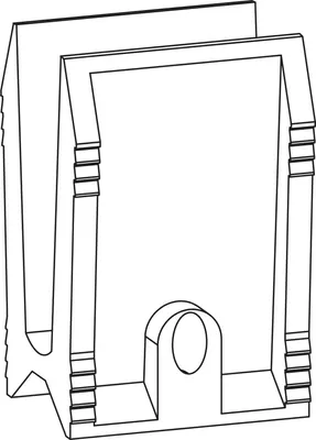 Image de GU-934 HS Guide inférieur individuel pour barre de liaison 8mm,plastique coloré naturel
