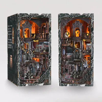 Obrázok produktu pre Upiorne Relikwie Minicity DIY Book Nook miniatúrny domček 3D puzzle s LED osvetlením