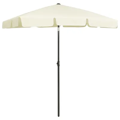 Zdjęcie produktu dla vidaXL Parasol plażowy piaskowy żółty 180x120 cm