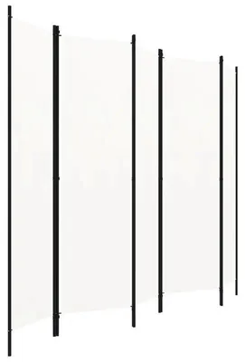 Produktbild von Raumteiler Paravent - 5-teilig faltbar - 250 x 180 cm - Weiß