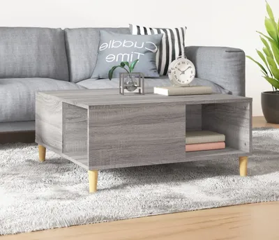 Produktbild von The Living Store Couchtisch Grau Sonoma 80x80x36,5 cm Holzwerkstoff