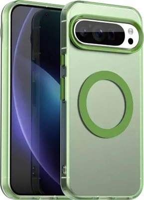 Produktbild von Magnetisch Hülle für Google Pixel 10 Pro XL, Schlank Durchscheinend Matt Stoßfest Handyhülle Grün