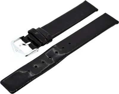 Produktbild von Uhrenarmband Hirsch Basic Schwarz 10203680-14 Leder 14mm glanz NEU