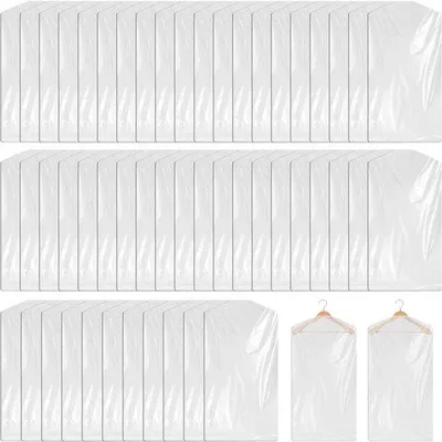 Immagine prodotto di 60 copriabiti trasparenti, 60x110 cm, protezione per i capi, copriabiti con stiro