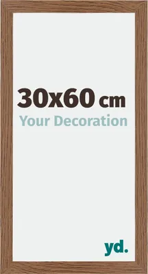 A product image of a picture frame with text indicating size and a logo.
