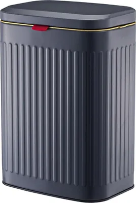 Produktbild von Graue 8L Edelstahl Wandmülltonne