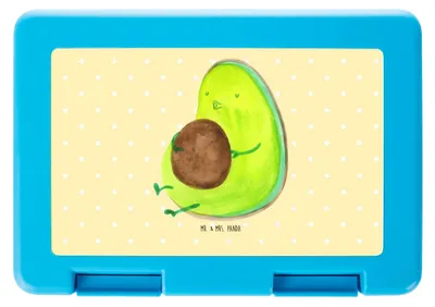 Produktbild von Mr. & Mrs. Panda Bento Box Avocado Pfeifen - Gelb Pastell - Geschenk, Essensbox, Snackbox, Schwanger, Kinderbrotdose, Ernährung, Lunchbox, Bentobox, Abnehmen