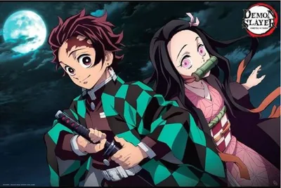Immagine prodotto di Cacciatore di demoni - Poster - Tanjiro e Nezuko