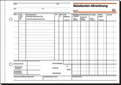 Produktbild von Formularbuch Reisekostenabrechnung A5 quer Packung mit 5 Stück