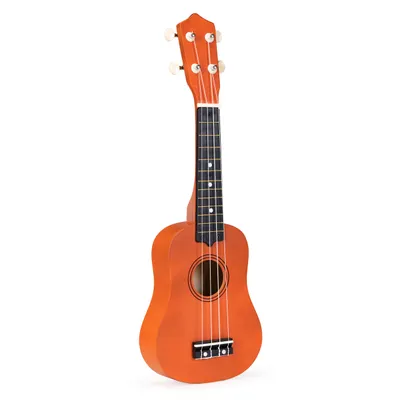 Produktbild von ECOTOYS MF019E Kinder-Holzgitarre mit 4 Nylonsaiten und einem Plektrum, braun