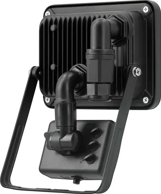 Produktbild von Goobay 53879 LED vonkajší reflektor, 20 W, s detektorom pohybu, 1700 lm, neutrálne biele svetlo (4000 K), PIR senzor s funkciou ON/OFF a káblovou vývodkou M16, vhodný na vonkajšie použitie (IP44)