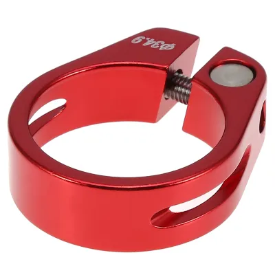 Immagine prodotto di morsetto sella da 34,9 mm, in lega di alluminio, per reggisella di mountain bike e biciclette, rosso