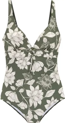 Productafbeelding van s.Oliver badpak dames, kleur: olijfgroen/crème, maat 38, cup B