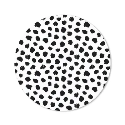 Produktbild von MuchoWow® Mauspad Mousepad Polka dots - Schwarz und Weiß - Muster 20x20 cm - Mousepads - Maus Mat - Pad - Mausunterlage - Schreibtischmatte