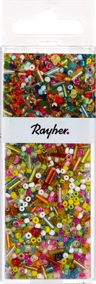 Image de Rayher 14467000 Kit de perles Rayher perles de verre multicolores