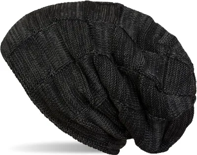Produktbild von styleBREAKER warme Feinstrick Checked Beanie Mütze mit Flecht Muster und sehr weichem Fleece Innenfutter, Uni 04024090