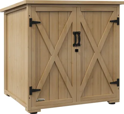 Produktbild von Outdoor Aufbewahrungsbox Gartenbox Kissenbox, wetterbeständig, Asphaltdach, 77,5 cm x 88 cm x 90 cm, Dunkelgrau