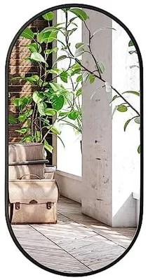Produktbild von Loft Industrie Ovalspiegel mit schwarzem Rahmen 100x50 cm