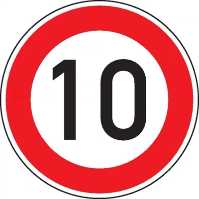 Produktbild von Schild I Verkehrszeichen Zulässige Höchstgesch.10, Nr.274-10, Aluminium RA2, ...