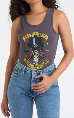 Produktbild von Amplified - "Top Hat Skull" Bodysuit für Damen GD2814 (M) (Holzkohle)