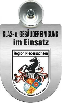 Produktbild von Einsatzschild für Windschutzscheibe - Glas- u. Gebäudereinigung im Einsatz - 309399 - Color - Region Niedersachsen