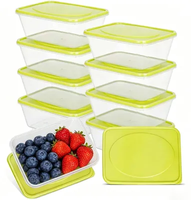 Productafbeelding van VINATO, 10 stuks, 250 ml, luchtdichte vershoudbakjes met deksel, set diepgevroren bakjes, stapelbaar