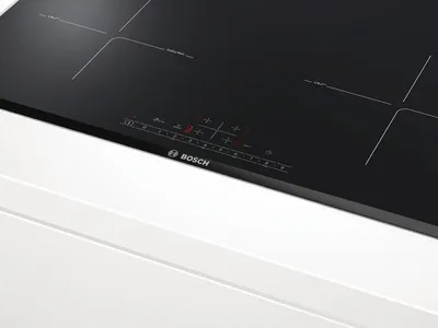 Produktbild von BOSCH Serie 6 PKN645FP2E Kochfeld Schwarz Integriert 60 cm Zonen-Induktionskochfeld 4 Zone(n) (PKN64