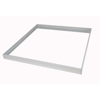 Image de Cadre pour panneau LED 62x62cm cadre apparent montage au plafond cadre d'encastrement fixation aluminium blanc