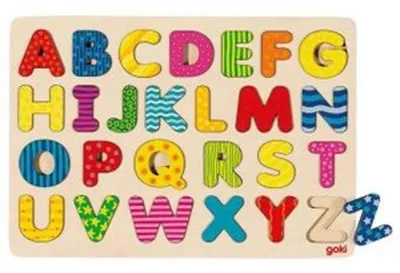 Produktbild von Goki Alphabet puzzle, 3 Jahr(e), Holz, Mehrfarbig