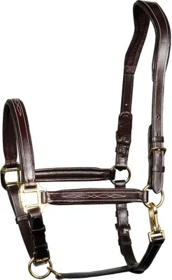 Produktbild von anatomisches Lederhalfter "Supreme" - Braun Cob