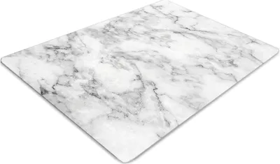 Produktbild von Stuhlunterlage Bürostuhlunterlage 120 cm x 90 cm Bodenmatte Bürostuhlunterlage - weisser Marmor