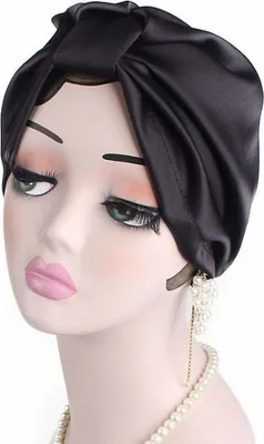 Image de INF Bonnet de nuit en soie 19 Momme Le noir