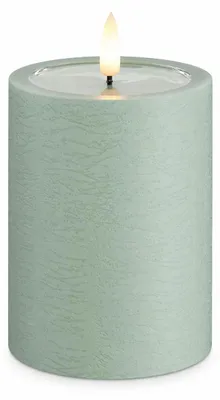 Produktbild von Deluxe Homeart Unique LED-Kerze Echtwachs Salbei Grün - 10 x 15 cm