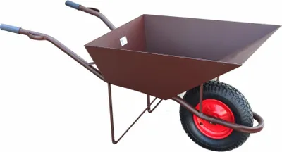 Immagine prodotto di Carriola da cantiere da 85 litri, modello profondo con protezione per le ruote, acciaio da 2,0 mm