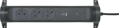 Legrand přepěťová ochrana – 3 zásuvky 1,5m, černá