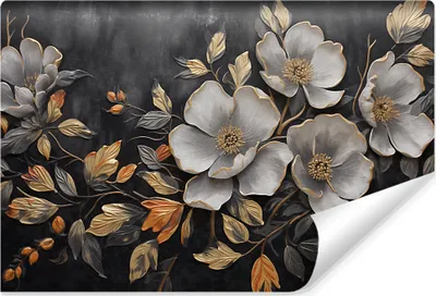 Produktbild von Muralo Selbstklebende Fototapete BLUMEN Blätter Pflanzen 3D Effekt Retro 416 cm x 290 cm