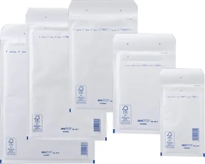 Produktbild von aroFOL® CLASSIC Luftpolstertaschen-Set weiß, 100 St.