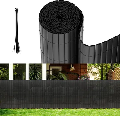 Produktbild von Jopassy PVC Sichtschutzmatte Sichtschutzzaun Balkon Windschutz Sichtschutz für Zaun Grau 120x600cm