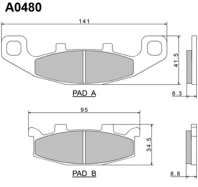 Productafbeelding van Remblokken voor 2024, NISSIN, premium, semi-metalen, ECE R90, Japan