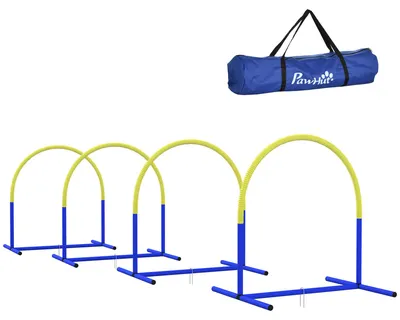 Immagine prodotto di Attrezzature per l'agility per cani PawHut, set per agility per cani, set da 4 pezzi