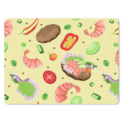Produktbild von MuchoWow® Mauspad Mousepad Muster - Lebensmittel - Gemüse 23x19 cm - Mousepads - Maus Mat - Pad - Mausunterlage - Schreibtischunterlage - Mauspad