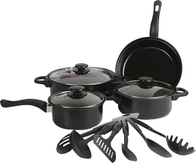 Produktbild von Antihaftbeschichtetes Toepfe- und Pfannenset, 13-teiliges Kuechenutensilien-Set, Kuechenkochgeschirr, Geschenke fuer Freunde und Familie