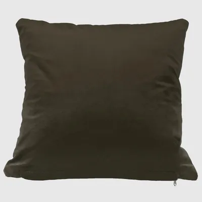 Produktbild von Kissenhülle braun 40x40 Samt weich Kissenbezug Sofakissen Dekokissen Reißverschluss