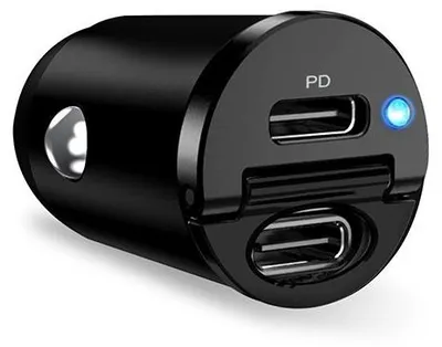Immagine prodotto di Puro Mini 30W Power Delivery 2 X Caricatore da auto Usb-C - Nero