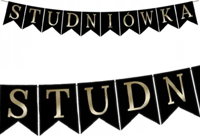 Immagine prodotto di Striscione di ballo nero e oro, 1 set