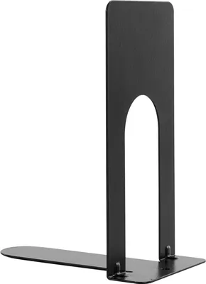 Produktbild von Schwarze Metallbuchstützen - Set von 12, 13 x 10 x 7 cm für Bücherregale